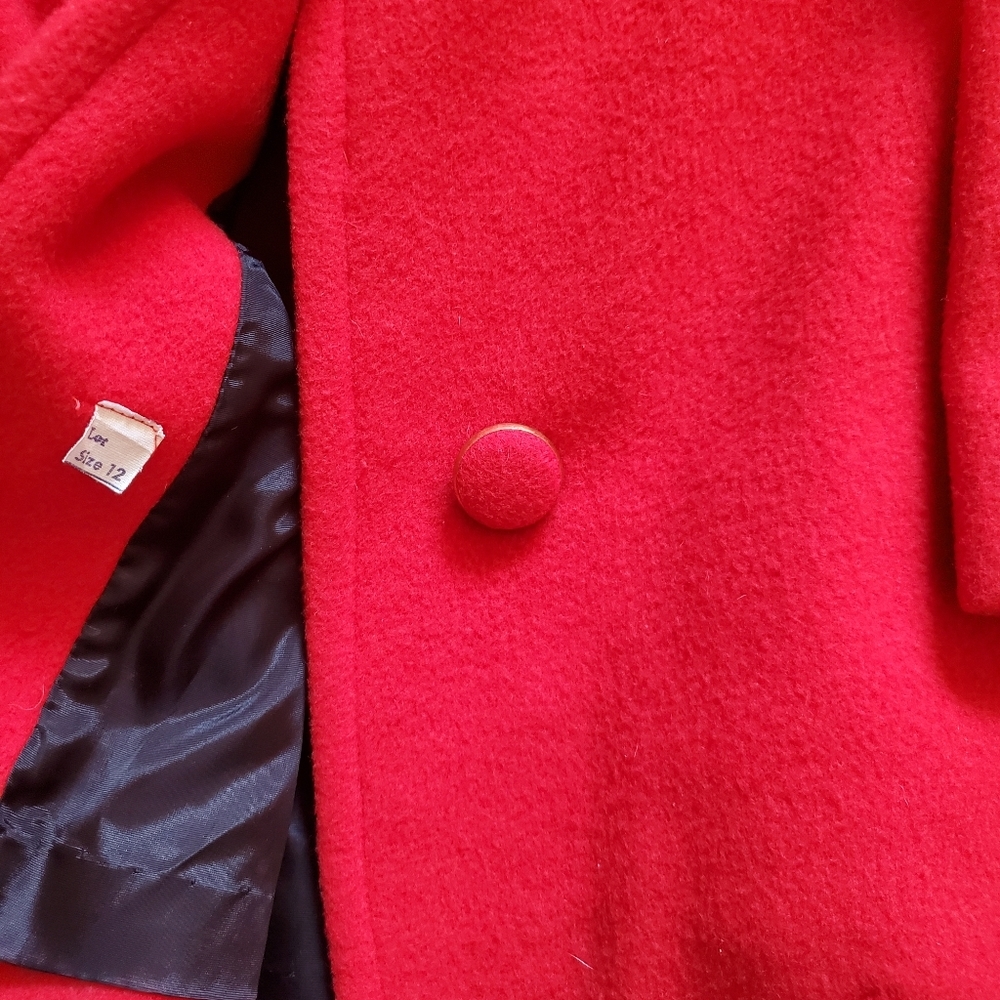 ❤️Host Pick❤️Vintage Gorgeous Red Coat - Picture 7 of 10